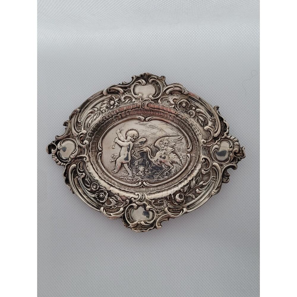 Small Tray Artsy Home Decor Shiebler Sterling Cherubs Old Money Classic Artsy